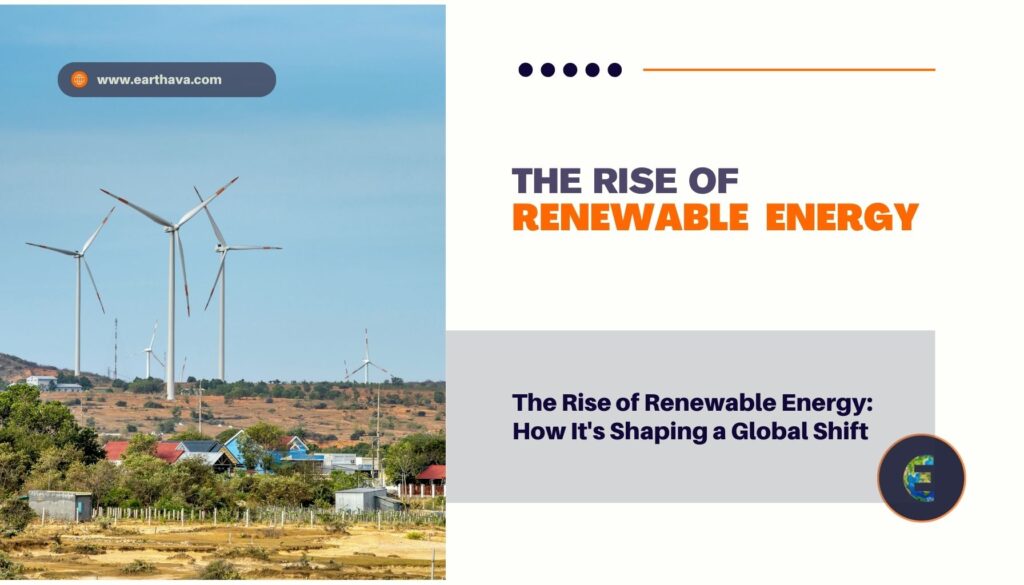 Featured image for article titled "The Rise of Renewable Energy: How It's Shaping a Global Shift" on Earthava
