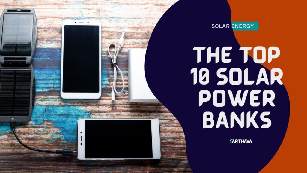 A collection of top-rated solar power banks placed on a wooden surface, showcasing their portable and eco-friendly design for efficient solar charging.