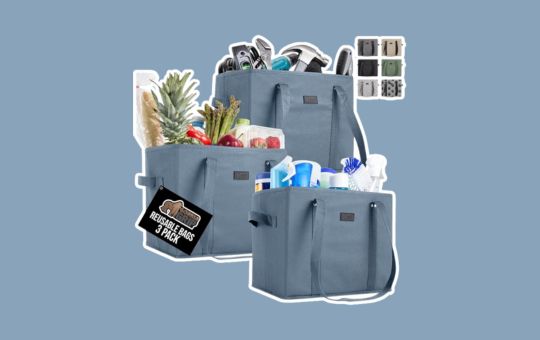 Reviews and Buying Guide- Earthava GORILLA GRIP Heavy Duty Foldable Reusable Grocery Bags (3 Pack, Dusty Blue, 13x10x11)