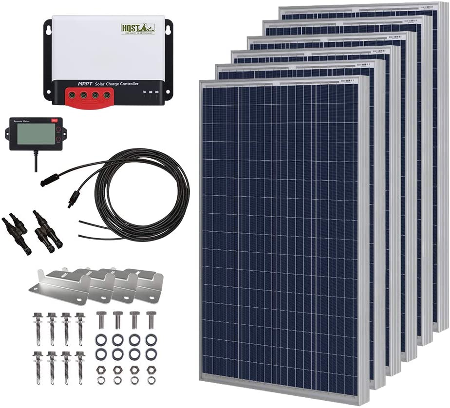 HQST 600 Watt 12 Volt Mono-crystalline Solar Panel Kit, featuring high-efficiency panels designed for reliable off-grid energy production, perfect for residential or outdoor use.