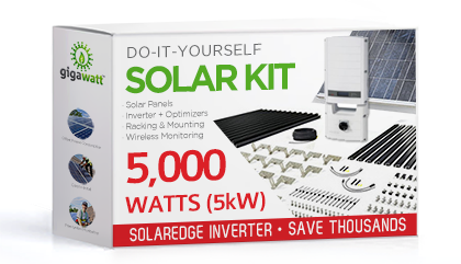 5000 Watt (5kW) DIY Solar Install Kit with Solar Edge Inverter or Power conditioning unit [Rooftop]