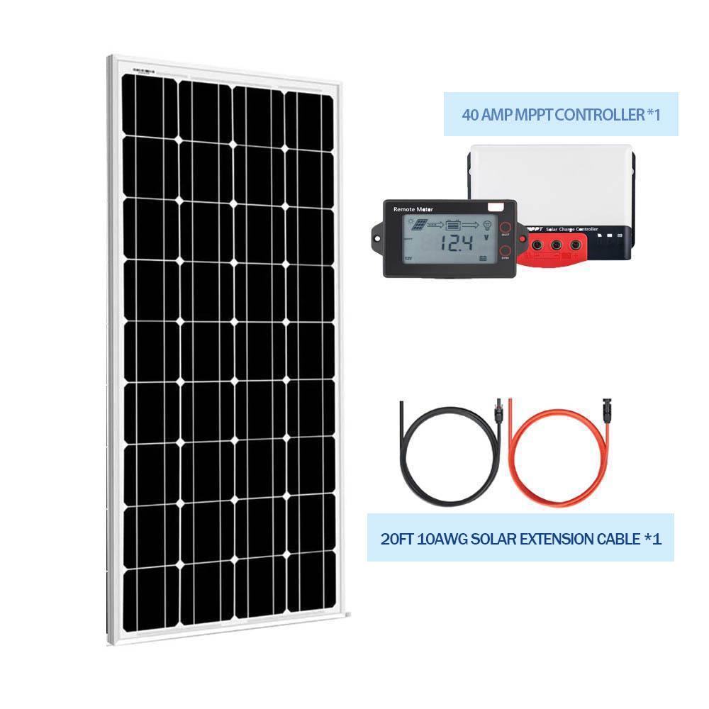 BougeRV 200W 12V Mono-crystalline Solar Charger, featuring efficient, durable panels designed for off-grid use, providing reliable and eco-friendly power for RVs, boats, or remote locations.