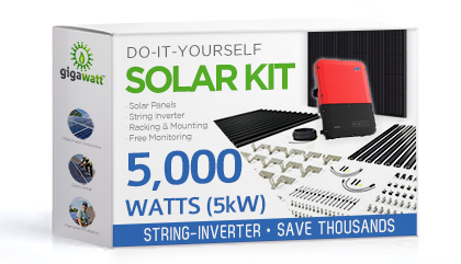 5000 Watt (5kW) DIY Solar Panel Kit with String Inverter [Rooftop]
