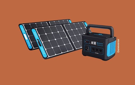 Geneverse Solar Power Generator, a high-capacity, portable solar-powered energy solution designed for home backup, outdoor adventures, and sustainable power needs.