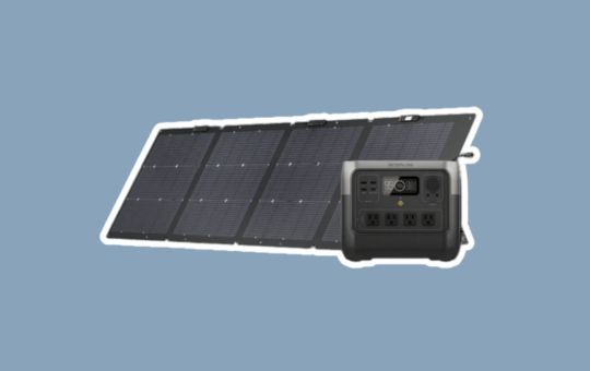 EF ECOFLOW Portable Solar Power Generator, a compact and high-capacity generator with fast charging, multiple outlets, and solar panel compatibility for off-grid energy needs.