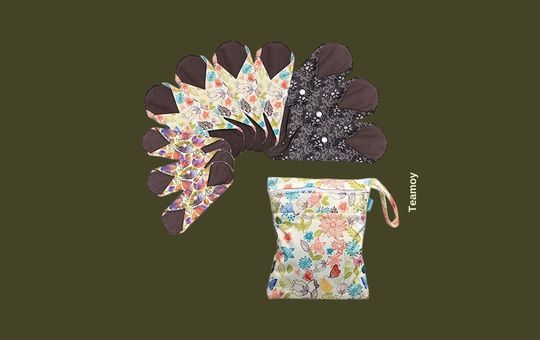 Teamoy Reusable Washable Cloth Menstrual Pads, eco-friendly and durable pads offering a sustainable alternative for period care, available in various sizes.