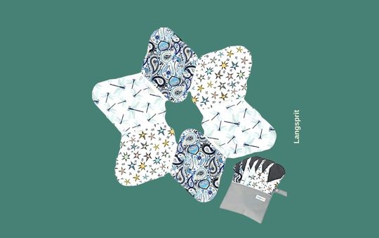 Langsprit Absorbent Reusable Sanitary Pads, eco-friendly and highly absorbent pads designed for comfort and sustainability, offering a reusable alternative for menstrual care.