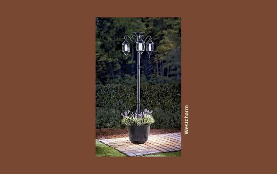 Westcharm: Solar Lamp Post With Planter
