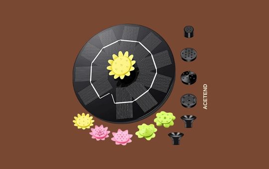 ACETEND 3W Solar Fountain Pump Bird Bath Floating Fountain, designed to provide a gentle and sustainable water flow powered by solar energy, enhancing your outdoor space with a beautiful and eco-friendly water feature for birdbaths or garden ponds.