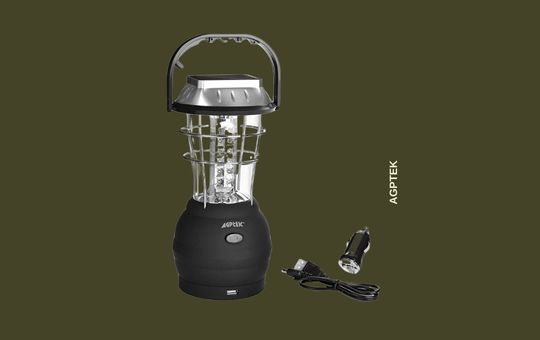 AGPTEK 36 LED Lantern with a durable design, multiple brightness settings, and solar-powered functionality, perfect for camping and emergency preparedness.