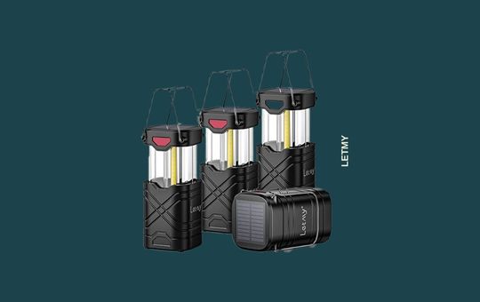 LETMY 4-Pack Solar Camping Lantern