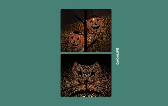 GAGALIFE Pumpkin Solar Lanterns, ideal for Halloween decorations, featuring warm, glowing light with a pumpkin-shaped design.