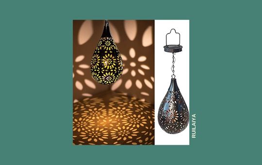 RUILAIYA boho-style hanging solar lights, perfect for adding a warm and decorative touch to outdoor spaces.