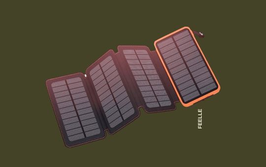 FEELLE: 25000mAh Outdoor Waterproof Solar Phone Charger