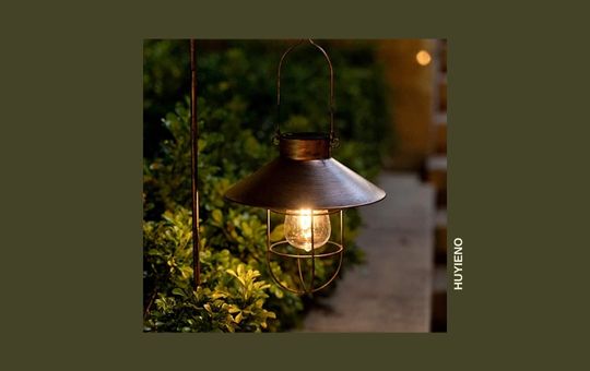 HUYIENO: Solar Metal Hanging Lantern Lights
