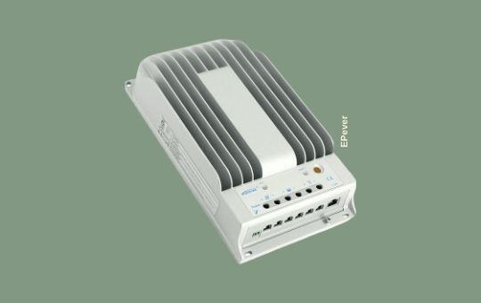 EPever 40AMP MPPT Solar Panel Charge Controller with LCD display, high-efficiency power conversion, and multi-stage charging for off-grid solar systems.
