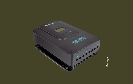 Renogy 60 Amp MPPT Solar Charge Controller with advanced maximum power point tracking technology, LCD display, and multi-stage charging for efficient solar energy management.