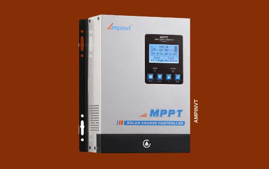 AMPINVT 60A MPPT Solar Charge Controller with high-efficiency tracking, LCD display, and multiple protection features for optimal solar power management.