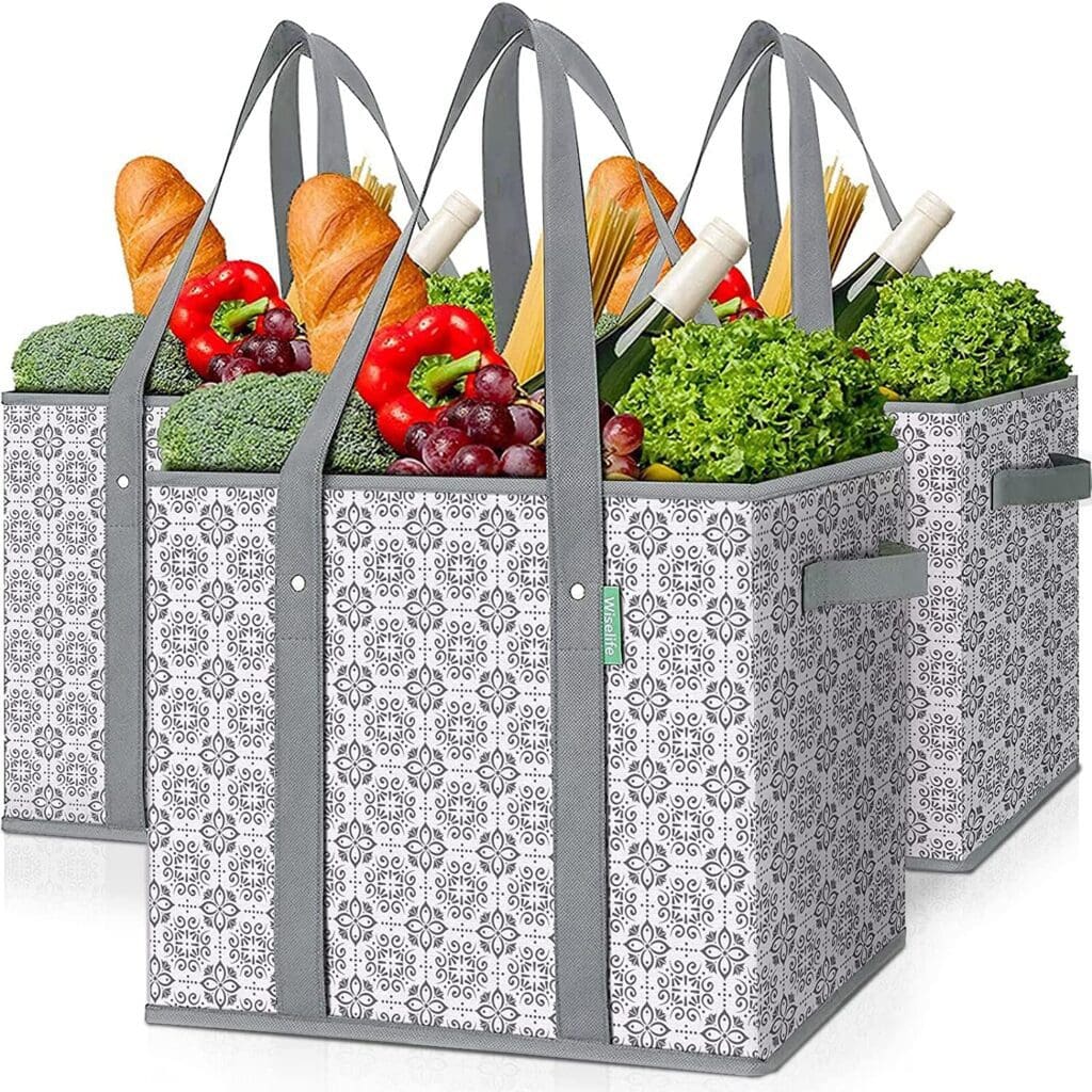 WISELIFE Reusable Large Grocery Bags