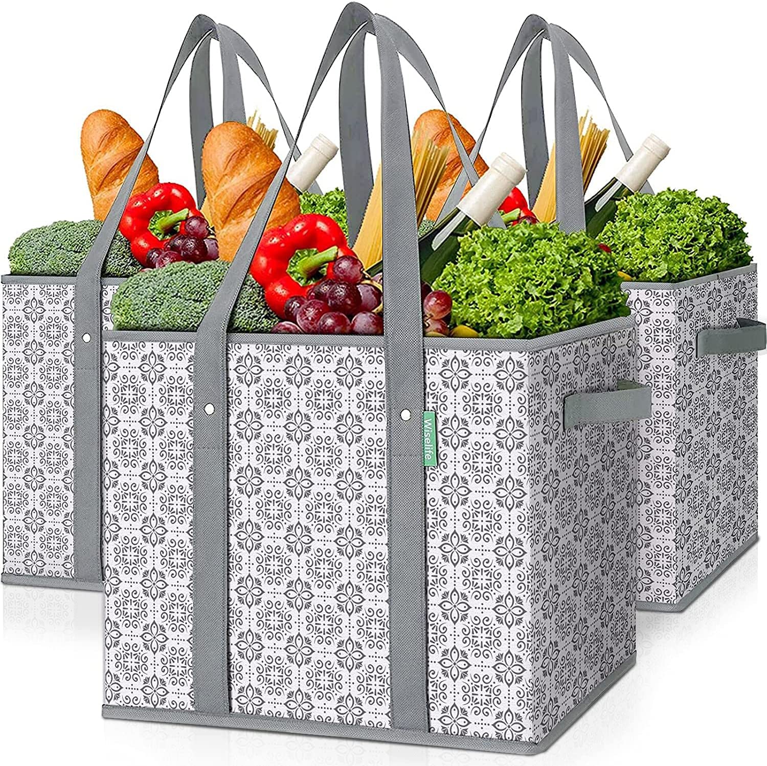The WISELIFE Reusable Large Grocery Bags