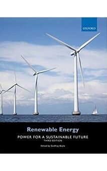 Book cover of 'Renewable Energy: Power for a Sustainable Future' by Godfrey Boyle, highlighting sustainable energy solutions.
