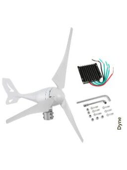 Dyna-Living Wind Turbine Generator with durable blades designed for efficient wind energy conversion, ideal for residential or off-grid applications, providing reliable renewable power generation.