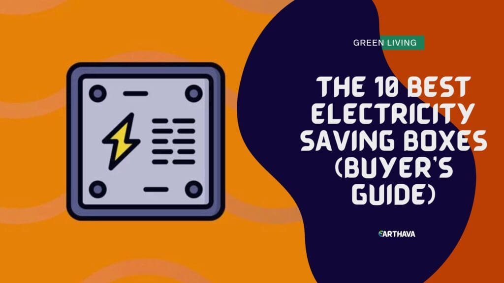 Graphic design illustration of an electricity-saving box, showcasing its energy-efficient features and power-saving benefits.