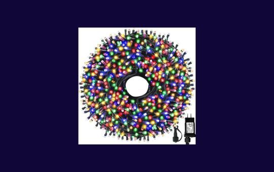 MZD8391 Multi-Color Solar Lights creating a vibrant and festive atmosphere, perfect for holiday decorations and outdoor celebrations.
