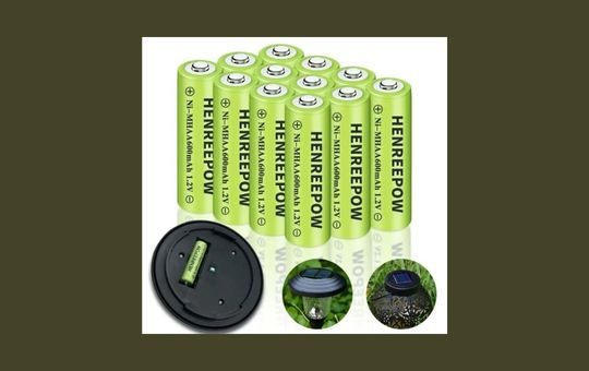 Henreepow Rechargeable AA Batteries, featuring a compact design and eco-friendly power solution for high-performance devices, with long-lasting energy storage.
