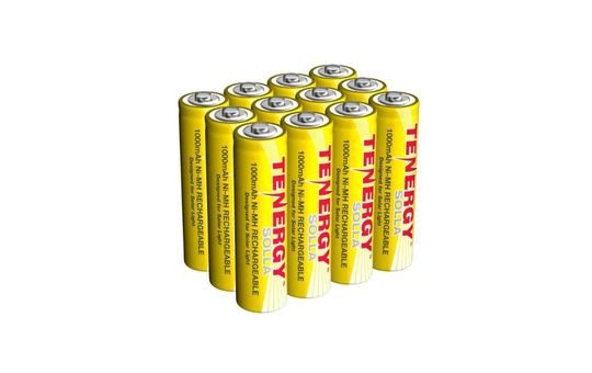 Tenergy Solla Rechargeable NiMH AA Battery, offering eco-friendly, long-lasting power with high energy capacity and a durable design for everyday devices.