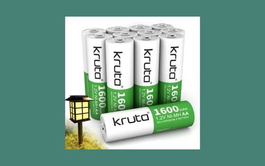 Kruta Solar AA Batteries, featuring a unique design that harnesses solar power for eco-friendly, rechargeable energy, ideal for outdoor and sustainable use.