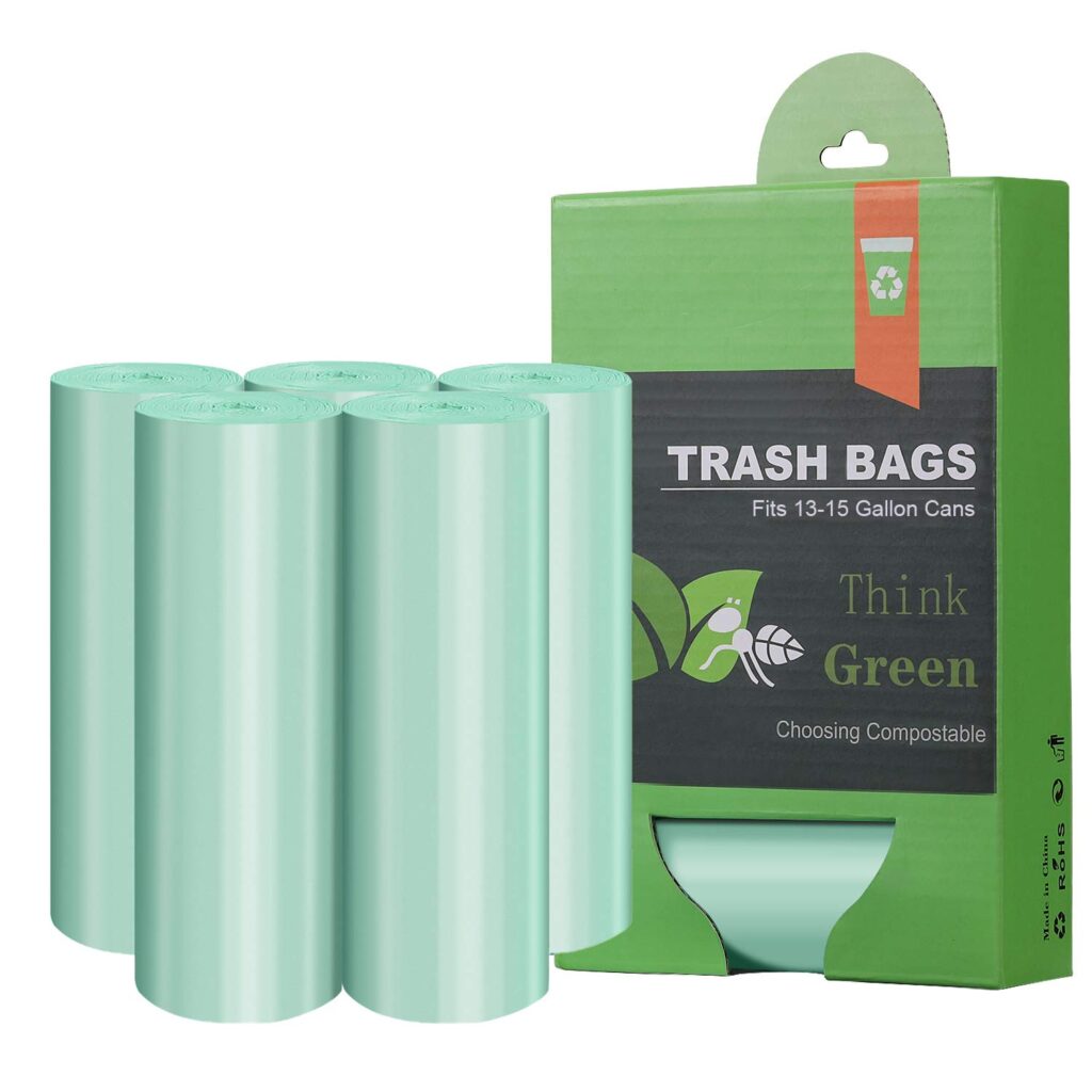 Image of AYOTEE Eco-Friendly Trash Bags, showcasing durable and compostable garbage bags made for sustainable waste disposal.