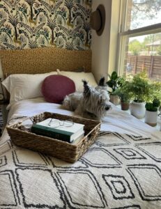old fireplace screen turned into a headboard!image3.jpeg