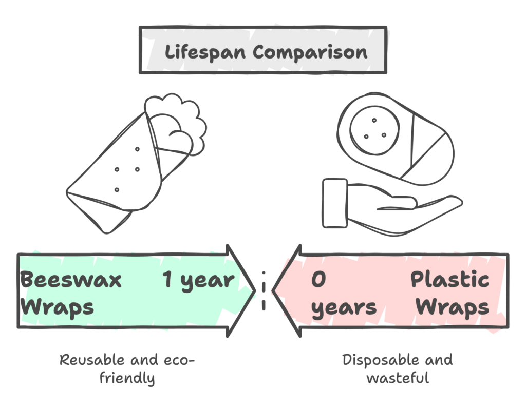 beeswax food wraps lifespan comparison